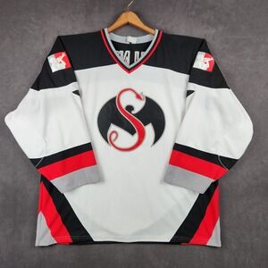 Vintage Tech N9ne Hockey Jersey Mens 3XL Strange Music Athletic Knit White #9